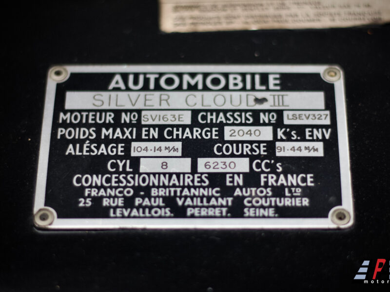Rolls Royce Silver Cloud 3 filigrane18