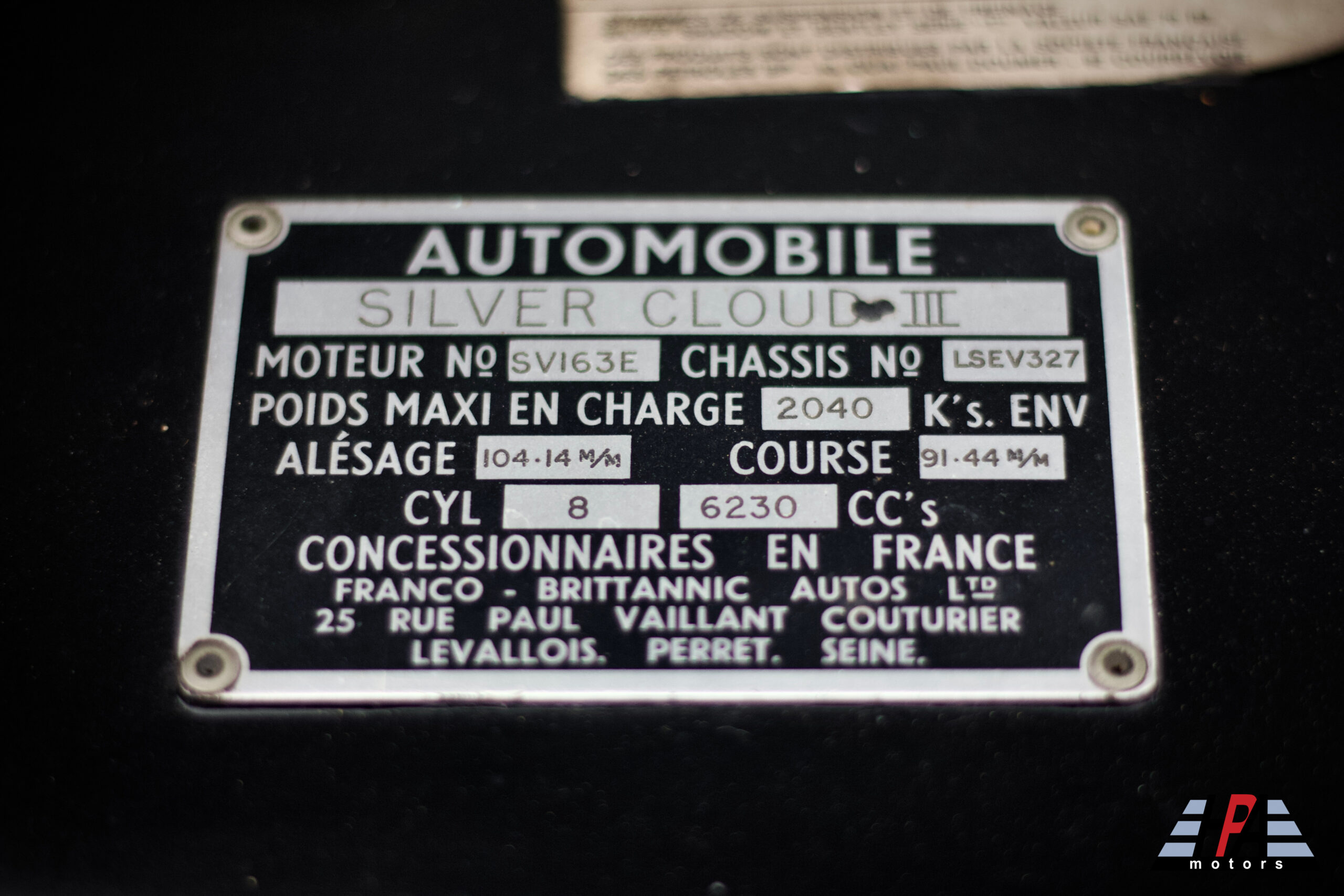 ROLLS ROYCE SILVER CLOUD 3