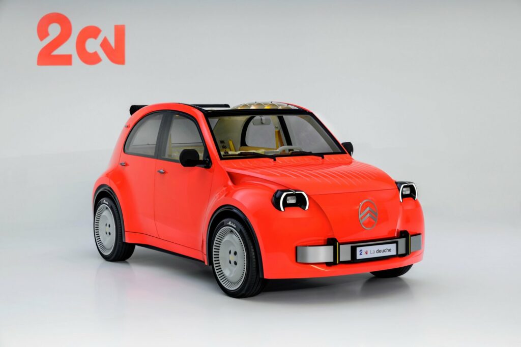 Citroën 2 CV Concept rouge vue avant trois quarts