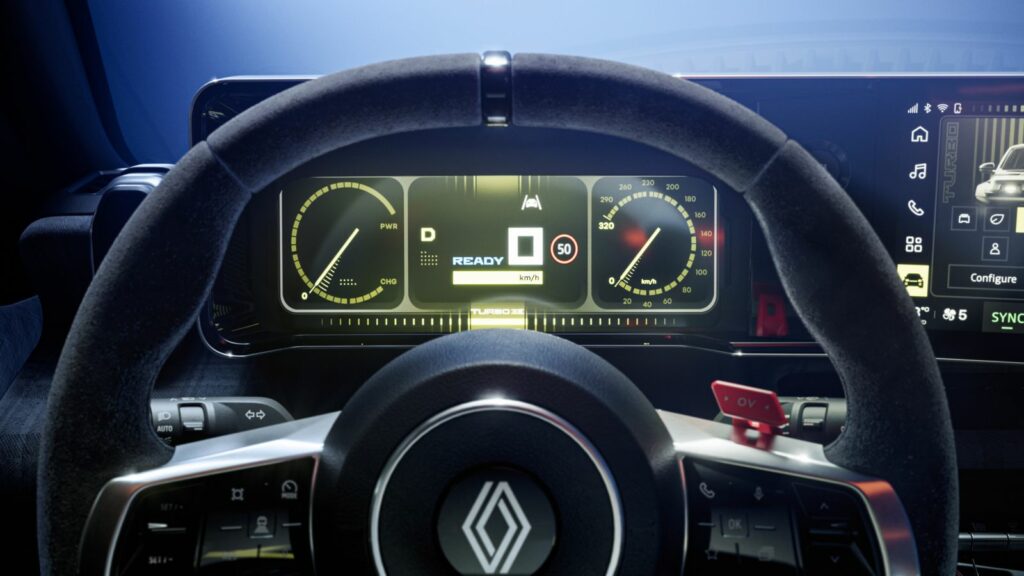 Poste de conduite de la Renault 5 Turbo 3E